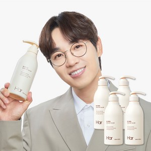 정품 하아르 닥터란 탈모증상완화도움 기능성블랙 계란 샴푸, 4개, 500ml