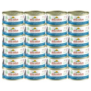 알모네이쳐 고양이 주식캔, 70g, 참치와 닭고기와 치즈, 24개