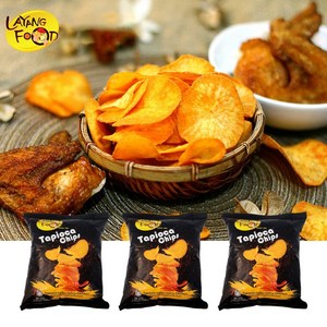 타피오카칩 글루텐프리 커리치킨 바베큐맛 맥주과자, 3개, 100g