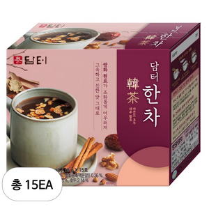 담터 한차, 15g, 15개입, 15개