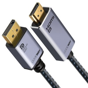 코드웨이 dp to hdmi 2.0 케이블, 1개, 1.5m