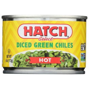 Hatch 셀렉트 다이스드 그린 칠리 통조림 핫, 113g, 1개