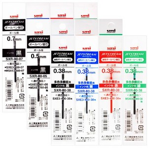 (UNI) 제트스트림 볼펜 리필심 혼합펜용 SXR-80 (옵션X1개), 0.5mm, 검정