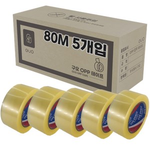 투명 박스테이프 80M * 48mm 5개입, 1개