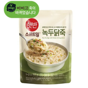 비비고 녹두닭죽, 420g, 24개