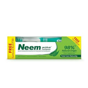 인도 님 치약 200g Neem active 98% toothpaste 천연허브치약 세트, 7개
