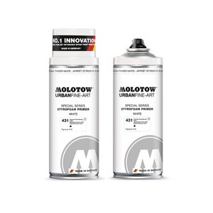 (모로토우) 스티로폼 프라이머 스프레이 락카 400ml MOLOTOW URBAN FINE ART STYROFOAM PRIMER, Styrofoam primer White (431), 1개