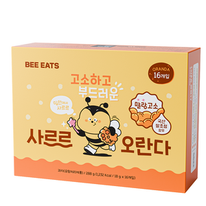 [부드럽고 고소한] 비이츠 사르르 오란다 1박스 (16개입) 말랑말랑 촉촉, 320g, 1개