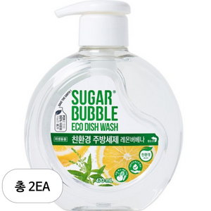 슈가버블 친환경 주방세제 레몬버베나, 470ml, 2개