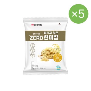 안국약품 튀기지 않은 ZERO 현미칩, 5개, 30g