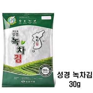 성경식품 지도표 성경 녹차김, 30g, 5개