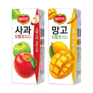 델몬트 드링크 망고x24팩+사과x24팩, 48개, 190ml