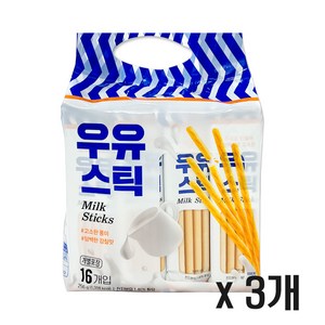 밀크 스틱 과자, 256g, 3개