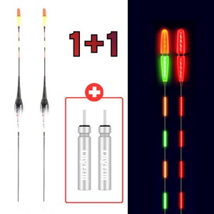1+1 수광 왕방울 스마트전자찌 수묵찌 민물 내림 올림 저부력 고부력 배터리포함 SK12 999피싱, 2개, SK1205호(44.5cm-2.3g)