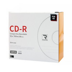 [FOR LG] CD-R 52배속 700MB [경질슬림/1P-10매], 1개