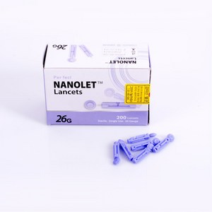 Nanolet 란셋 26G 200pcs 사혈침 채혈기 채혈침, 200개입, 1개