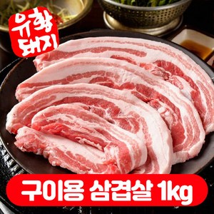 국내산 한돈 캠핑용 숙성 수육 1등급 돼지고기 생 보쌈용 삼겹살 오겹살 목살 500g (500g+500g), 1개, 구이용 삼겹살1kg