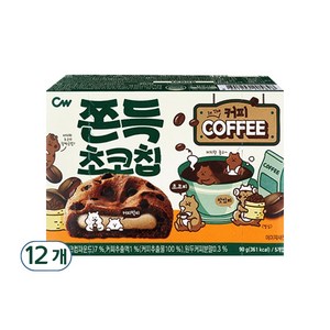 청우 쫀득 초코칩 커피, 12개, 90g