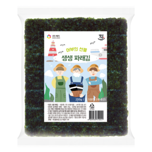 예지김 바다향 솔솔 풍기는 생생 파래김 100매 200g, 3봉, 3개