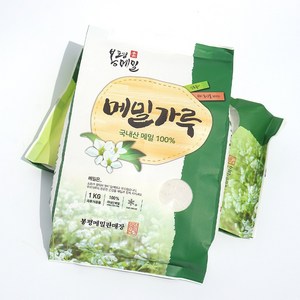 [국산] 100% 봉평 메밀가루 1kg 순메밀가루, 1개