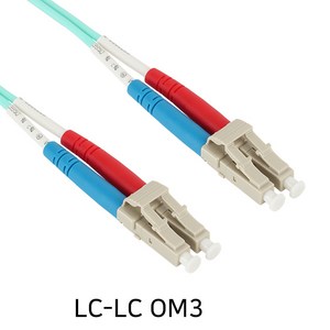 kw-LL401MZ 10G 아쿠아색상 광케이블 광점퍼코드케이블 LC-LC-2C-멀티모드-OM3-10GB(PVC OFNR 50/125 직경 2.0mm) 네트워크 광통신, 1m, 1개