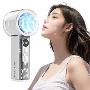 CCAGU 휴대용 선풍기 4000mAh 대용량 초강력 1초 급속 냉각 저소음 에어컨 무선 미니 손풍기, X05(화이트)