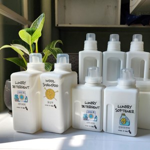 손잡이 세탁 세제 통 주방 욕실 소분 리필용기 라벨스티커포함 1250ml 1000ml, NEW_S (600ml), 과탄산소다, 1개