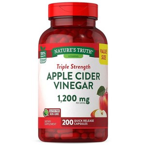 네이처즈 트루쓰 애펄 사이더 비너거 Natue's Tuth Apple Cide Vinega 1200mg, 200정, 4개