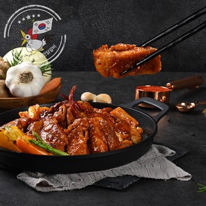 두루푸드 국민닭갈비 춘천닭갈비 택배 홈파티 캠핑요리, 간장맛 500g (1.5인분), 1개, 500g