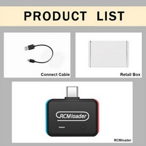 V5 RCM 로더 + Nintend Switch NS 콘솔용 RCM 지그 클립 도구(USB 케이블 내장 주입 프로그램 포함), 검은색, 1개