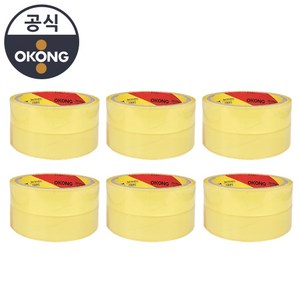 오공 리필용 OPP 문구 테이프 24mm x 20m, 투명, 12개