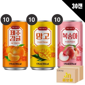 [중앙몰] 다인 서편제 복숭아+제주감귤+망고 175ml 각10개 총30캔, 1세트, 1세트