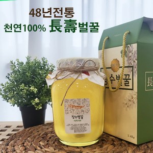 장수벌꿀 아카시아꿀 자연 벌꿀 2.4kg 대용량, 1개