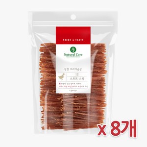 네츄럴코어 강아지 12 오리 가슴살 소프트 스틱 건조간식, 오리가슴살, 180g, 8개