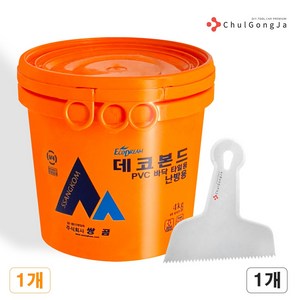 철공자 쌍곰 데코본드 난방용 4kg + 헤라 PVC 바닥 데코타일 접착제 본드, 1세트