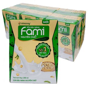 베트남 FAMI 두유 soymilk, 6개, 200ml