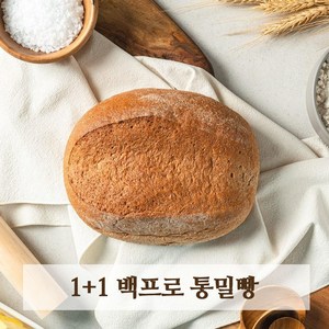 1+1 아침에 좋은빵 통밀100% 백프로 통밀빵 통밀식빵 식사빵 저당 저염 비건, 2개, 430g