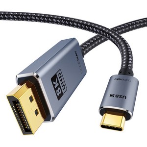 코드웨이 USB C타입 to DP 8K 케이블, 1m, 1개