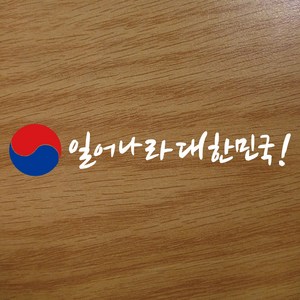 (자꾸꾸밈) 일러나라 대한민국 스티커 대형스티커, 유광흰색, 500 x 92mm, 1개