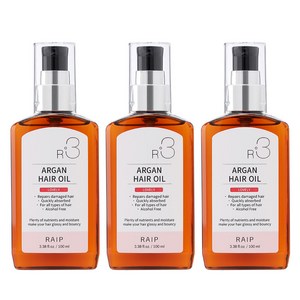 라입 R3 아르간 헤어오일 러블리, 100ml, 3개