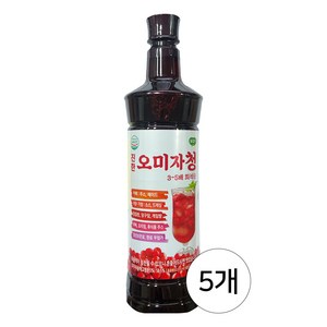 광야 진한 오미자청 음료베이스 오미자 원액, 970ml, 1개입, 5개