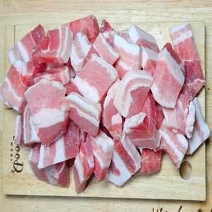 [유명프레시] 듀록 삼겹살 돼지고기 찌개용 짜글이용 2kg, 4개, 500g