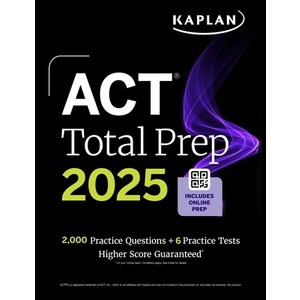 (영문도서) ACT Total Pep 2025: Includes 2 000+ Pactice Questions + 6 Pactice Tests Papeback, Kaplan Publishing, English, 9781506290423