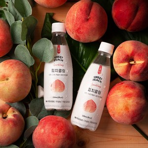 토민 피치클링 복숭아 탄산수, 24개, 350ml