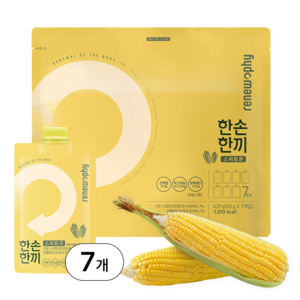 리뉴파이 한손한끼 단백질 쉐이크, 스위트콘맛, 60g, 7개