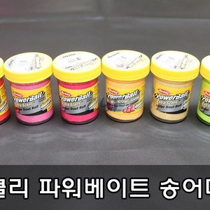 버클리 파워베이트 트라우트 베이트 Tout Bait 송어베이트 송어낚시미끼 소프트베이트 송어루어 송어웜 연어알 산천어낚시 에그웜, 옐로우(Yellow), 1개