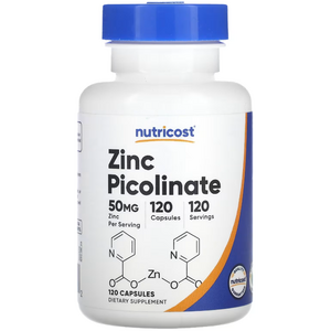 뉴트리코스트 아연 피콜리네이트 50mg 캡슐 240캡슐 1서빙 50mg 240회분 Zinc Picolinate Capsules [50 MG] [240 CAPS], 120정, 1개