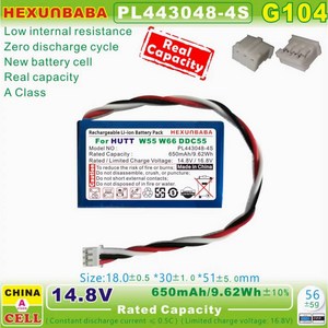 G104 14.8V 650mAh 리튬 이온 배터리 창 청소 로봇 PL443048-4S HUTT W55 W66 DDC55 14.8볼트, 1개입, 1개