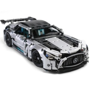 메르세데스 벤츠 AMG GT 블럭세트 성인용장난감 중국테크닉 슈퍼카 라푸유블록 실버광택 크리스마스선물 [재고있음/빠른출고][라푸유서비스], 오리지널+리모컨LED라이트+RC파워펑션, 1개