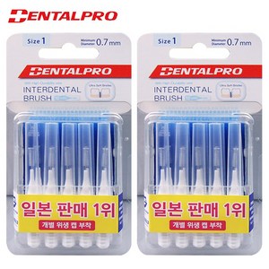 덴탈프로 치간칫솔 1호 SSS (10P) 0.7mm x2개, 1개, 10개입